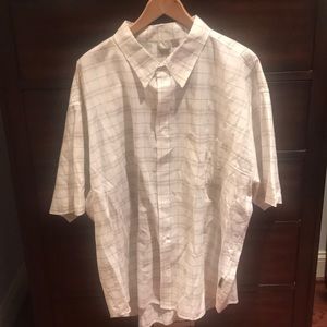 EUC: 3X Light grey and white short sleeve